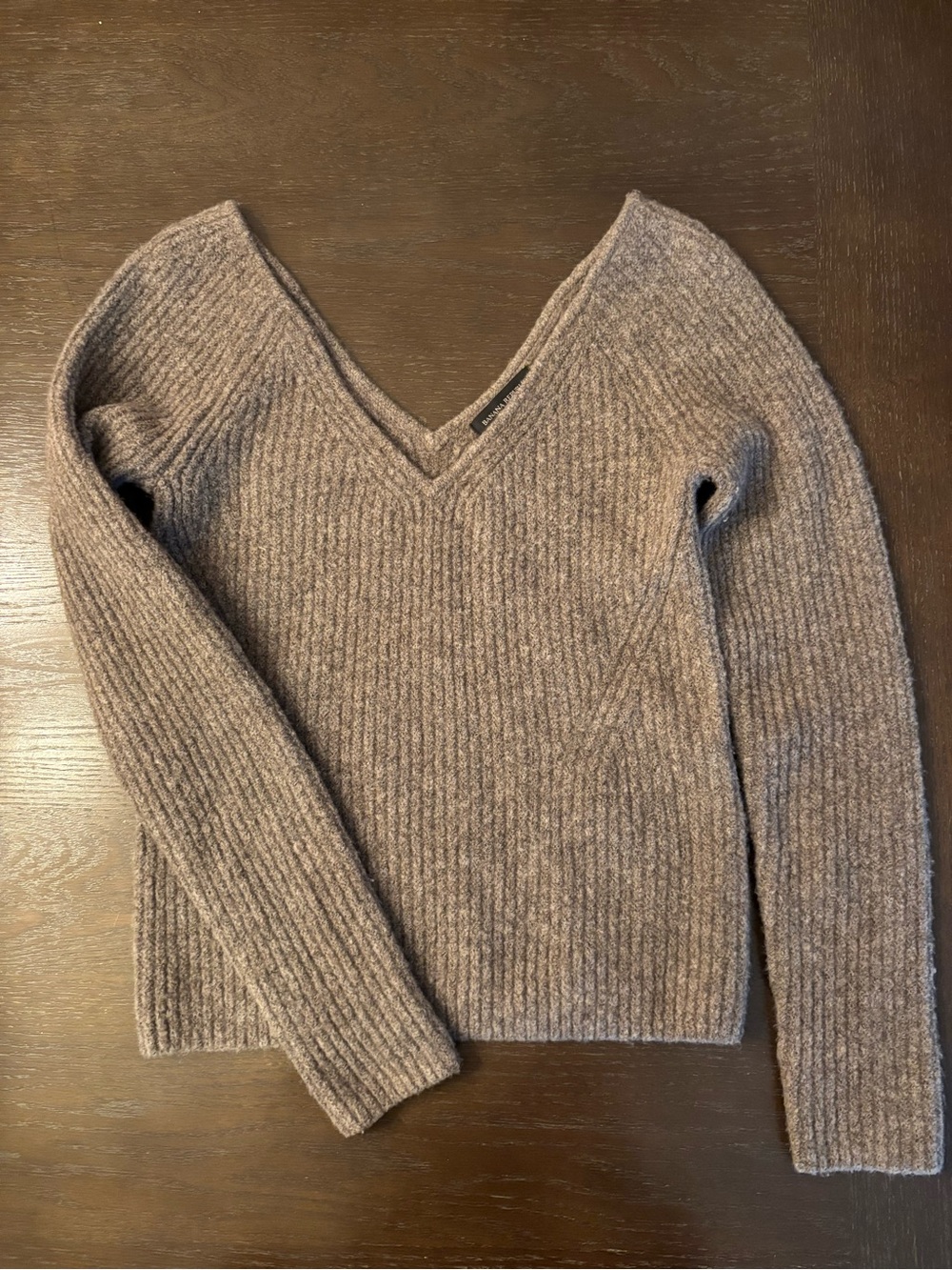 Ribbed V-Neck Sweater